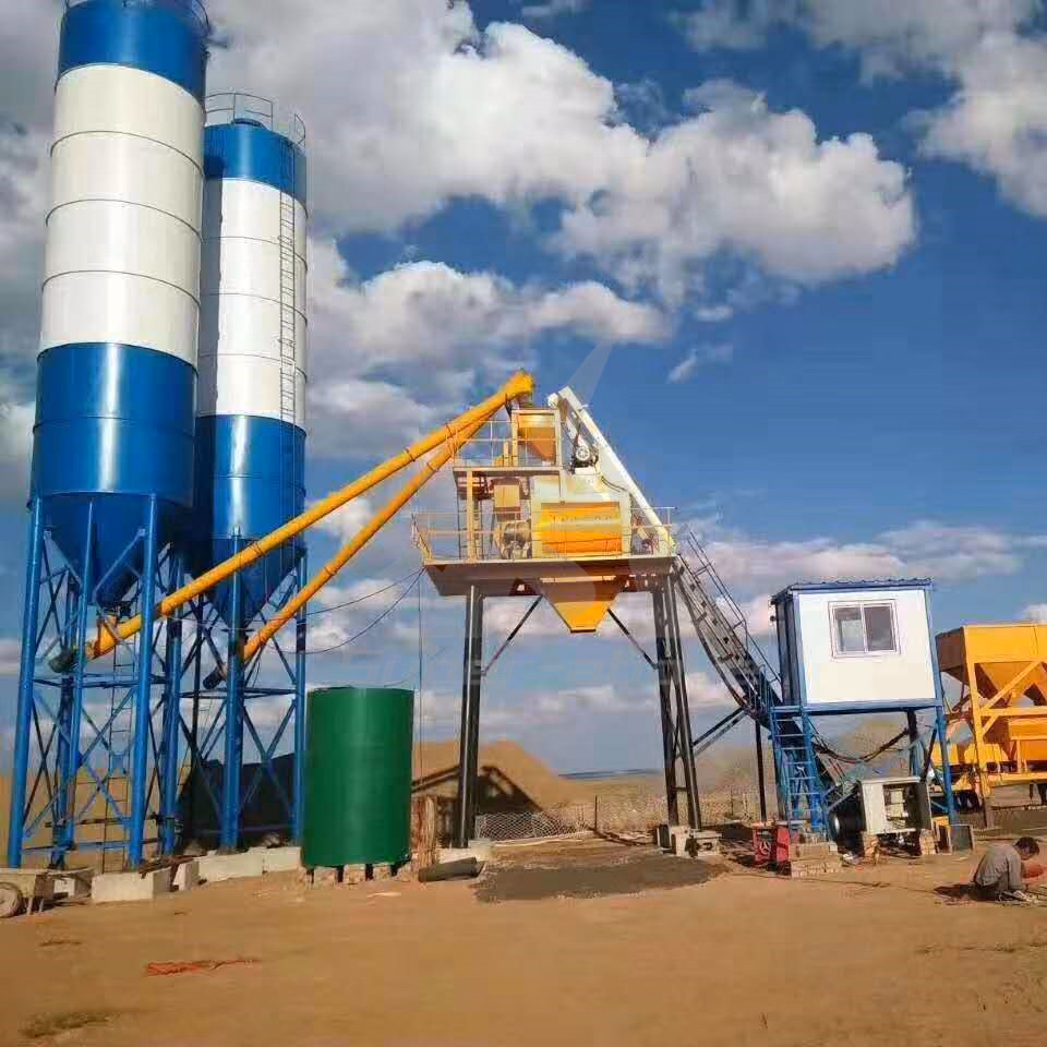 60m3 h capacity concrete batching plant